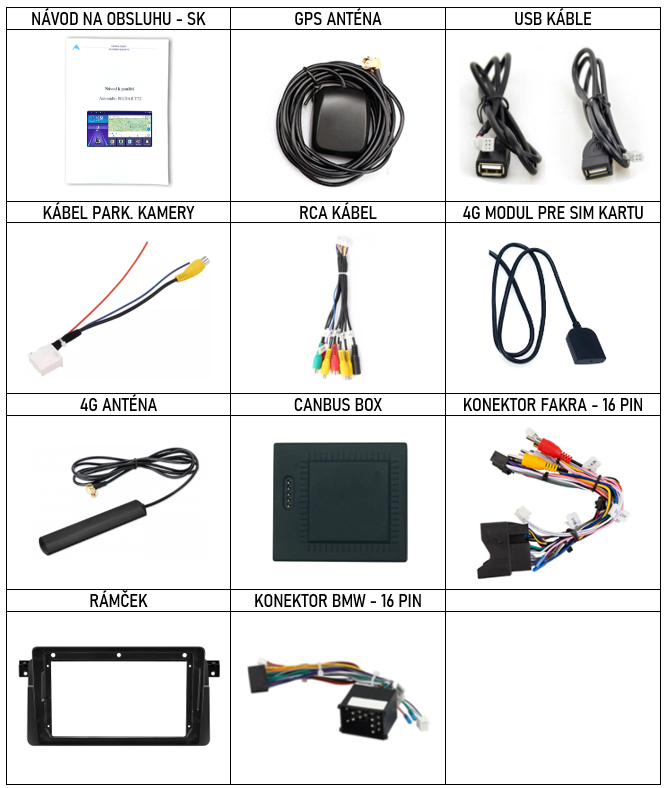 SK Prislusenstvo pre autorádio Isudar T68 n pre BMW E46 s CarPlay AndroidAuto - evtech.sk